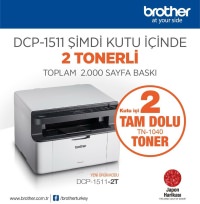 BROTHER A4 Mono DCP-1511-2T Tarayıcı Fotokopi Laser Yazıcı - 1